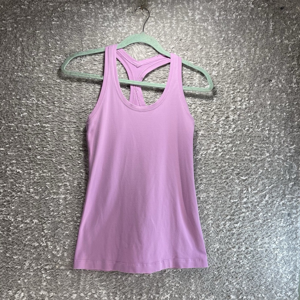 LULULEMON Women Tank Top Size 4 Pink Sporty Training